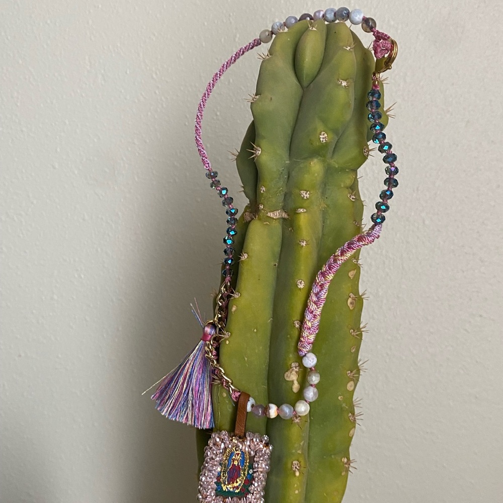 Colorful Beaded Necklace with Tassel
